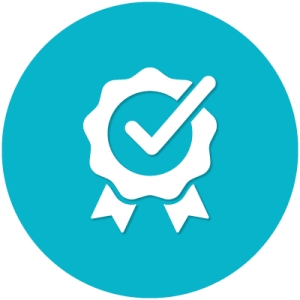 logo of certification tick certificate icon